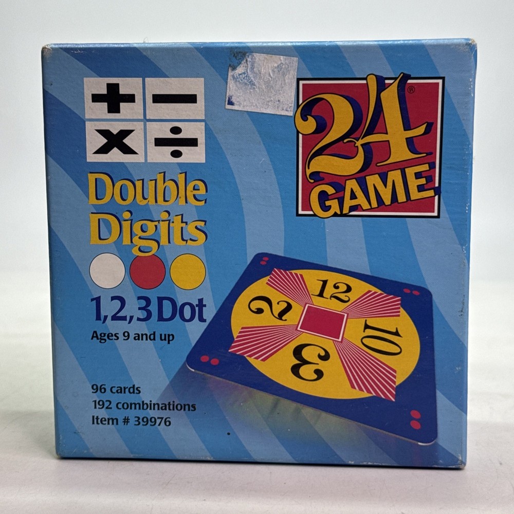 Sharpen Your Mind! 24 Game Double Digits 1, 2, 3 Dot Math Challenge 2003 Game