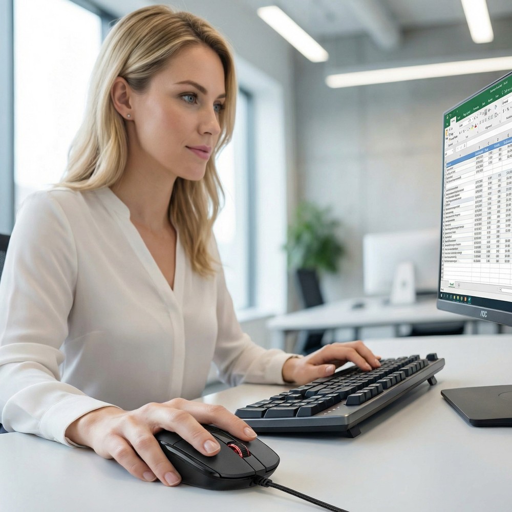 AOC MS130 Office Wired Optical Scroll Wheel Mouse for PC Laptop Notebook Desktop