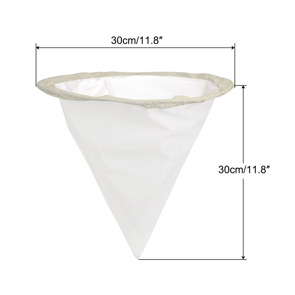600 Mesh Paint Filter Bag 11.8" Dia Cone Shape Nylon Strainer for Filtering
