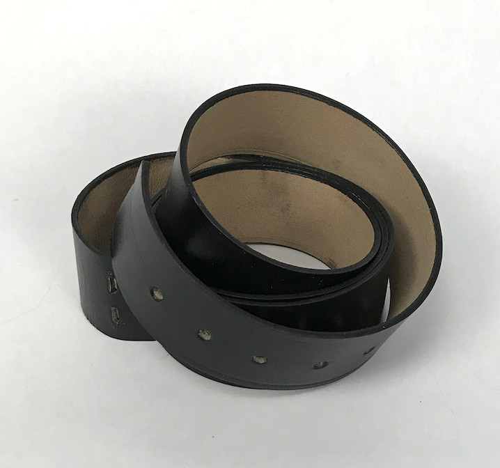 Black Leather Waist Belt - 60 Inches Long