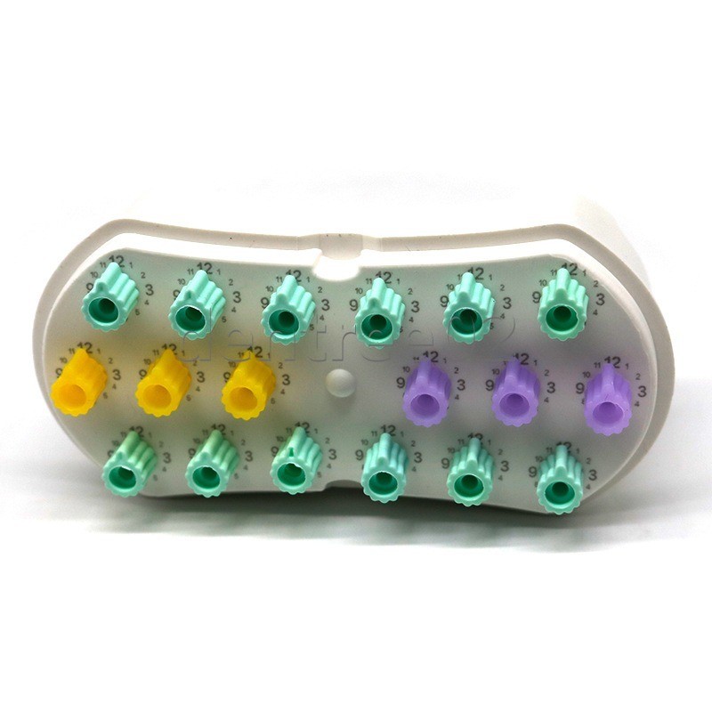 18 Hole Dental Root Canal File Counting Box Sterilizer Organizer Case