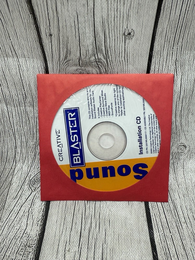 Creative Blaster Sound 2002 XP Installation Disk Only