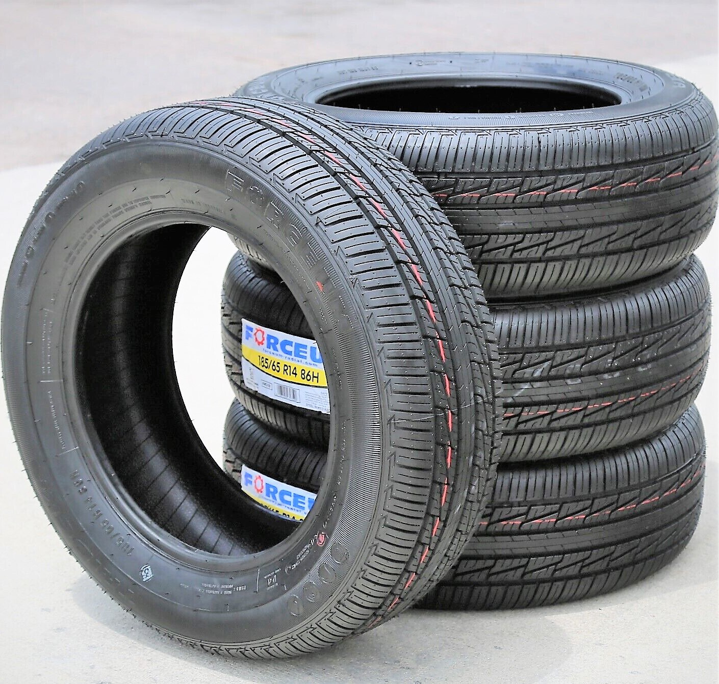 2 Tires Forceum Trideka Steel Belted 185/65R14 86H A/S All Season