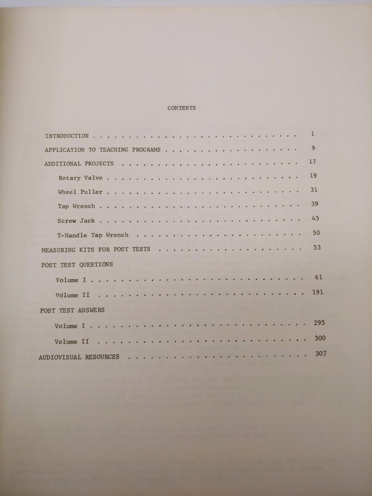 INSTRUCTORS MANUAL for Machine Tools & Machining Practices Vol. 1 PB Rich, Kibbe