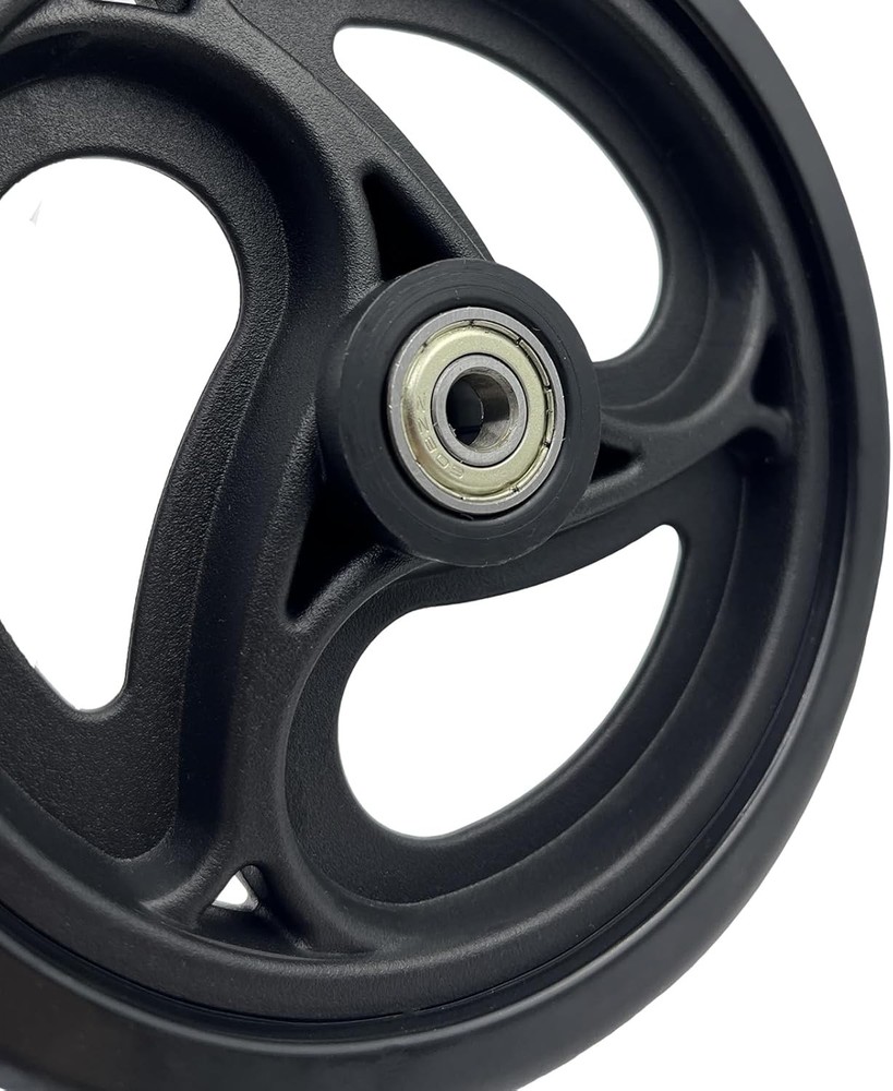 2 Pcs 6" Replacement Wheels for Rollator Walker Wheelchairs 6 Inch, Black