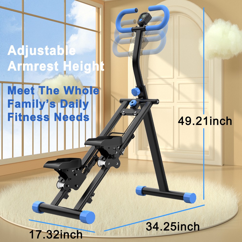 Blue Stair Stepper for Home Gym Exercise, Vertical Climber Exercise Machine