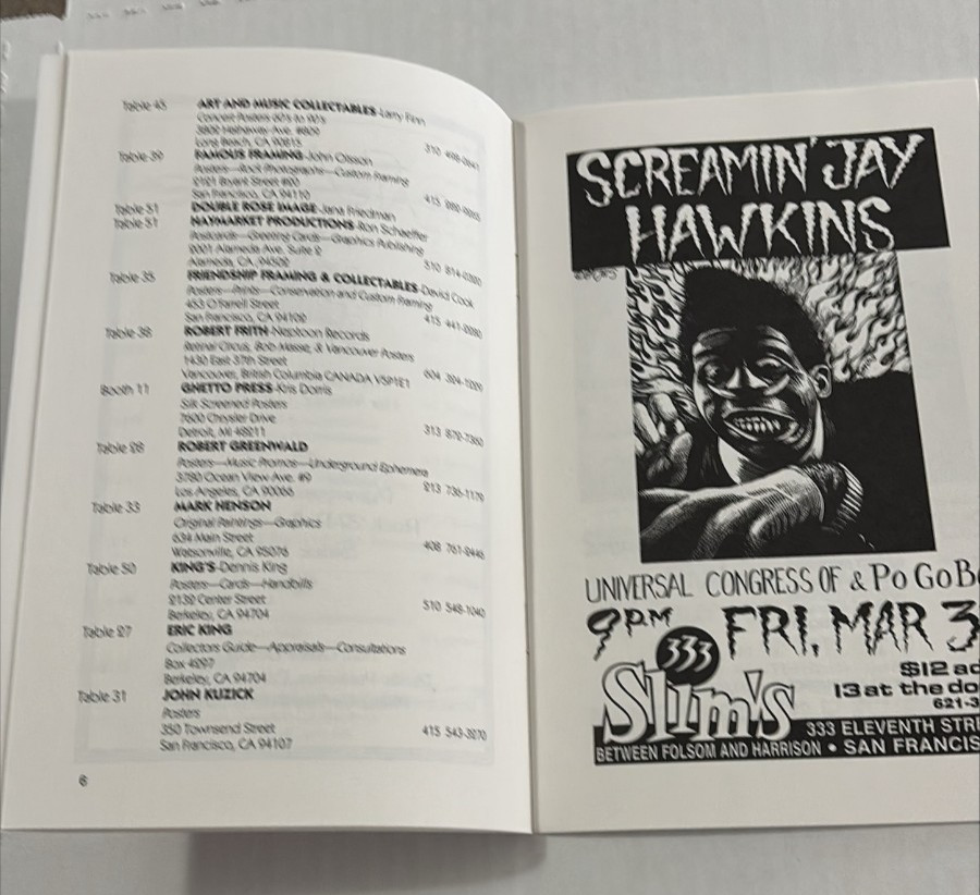 POSTER EXPO '92 Program DAVID SINGER Signed Psychedelic Art 1992 San Francisco