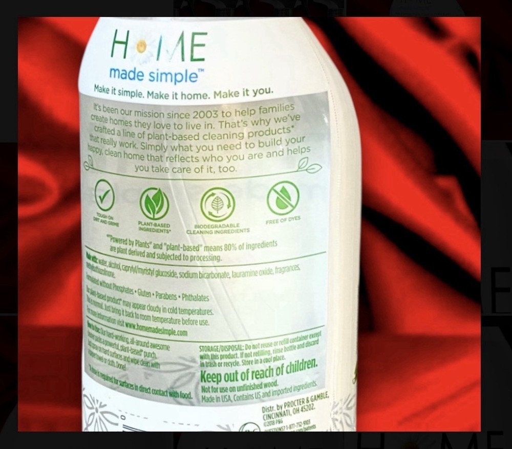 4 Pack Home Made Simple Multi-Purpose Cleaner, Lavender Scent, 532ml/18 oz Each