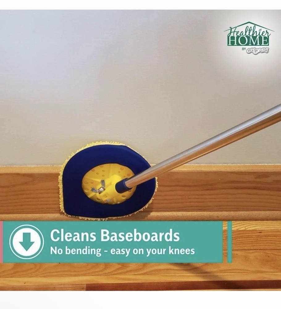 CHOMP Extendable Wall Cleaner & Mop - 5-Minute Ceiling & Baseboard Duster