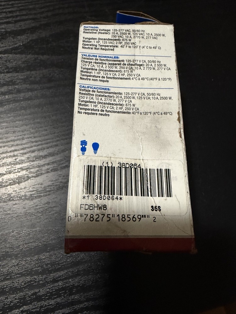 Intermatic FD6HW Spring Loaded Auto-Off Wall Timer For Lights And Fans Switch