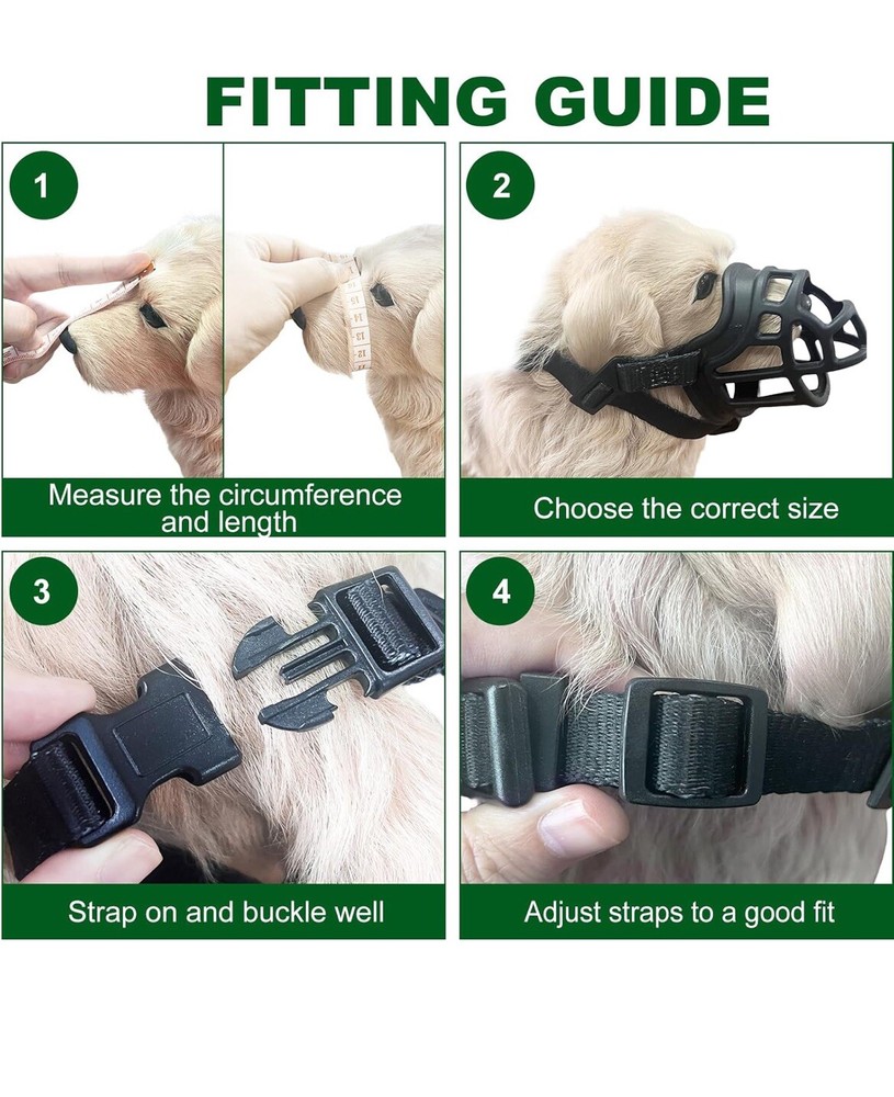 Dog Muzzle, Basket Muzzle Anti Biting Chewing, Large Breed Lightweight size 6