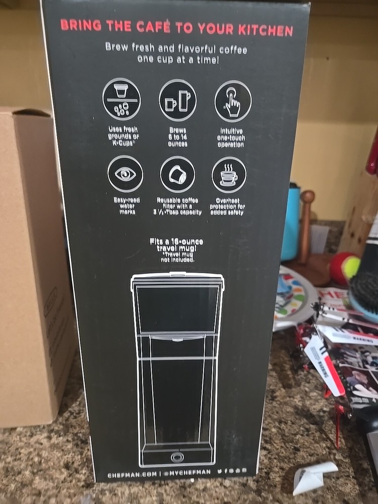 Brand New InstaCoffee Max Coffee Maker Chefman + FREEBIES