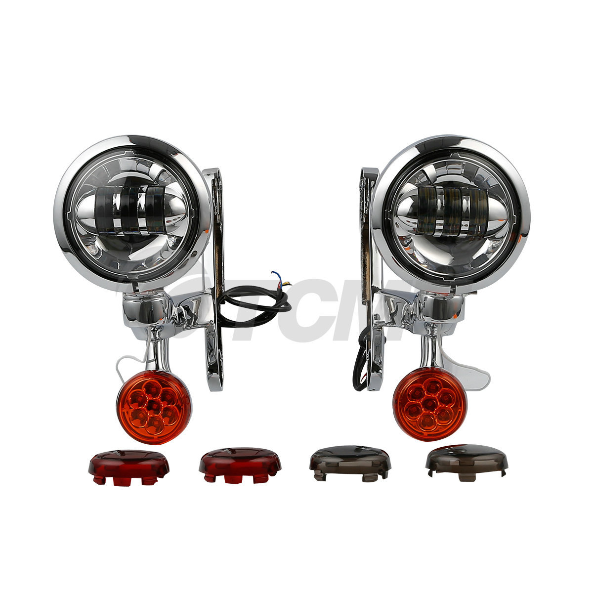 Turn Signal LED Spot Fog Light Bracket For Harley Electra Street Glide FLHX FLHR