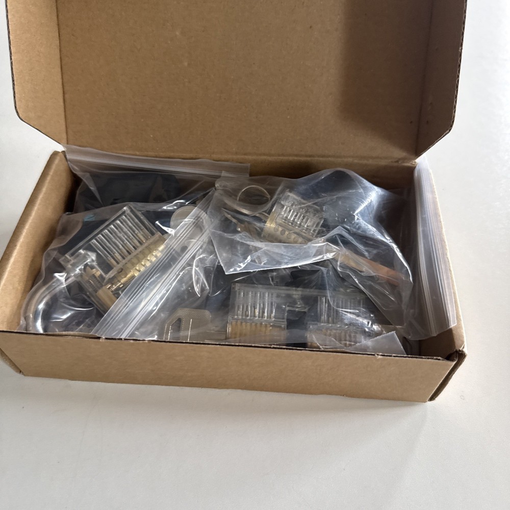 Set with Clear Lock for Locksmith Practice Pick Stainless Steel