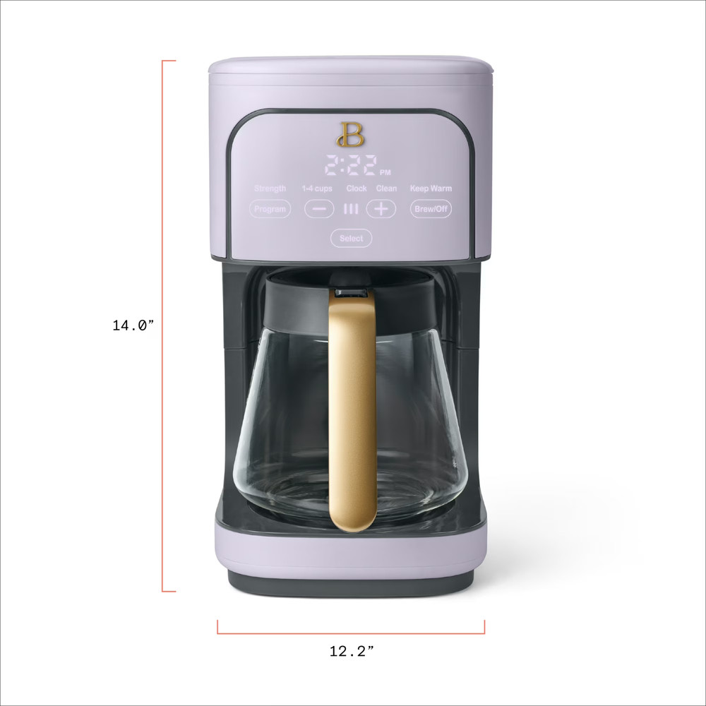 ☕ Beautiful 12 Cup Coffee Maker Programmable Lavender Drew Barrymore Timer Brew