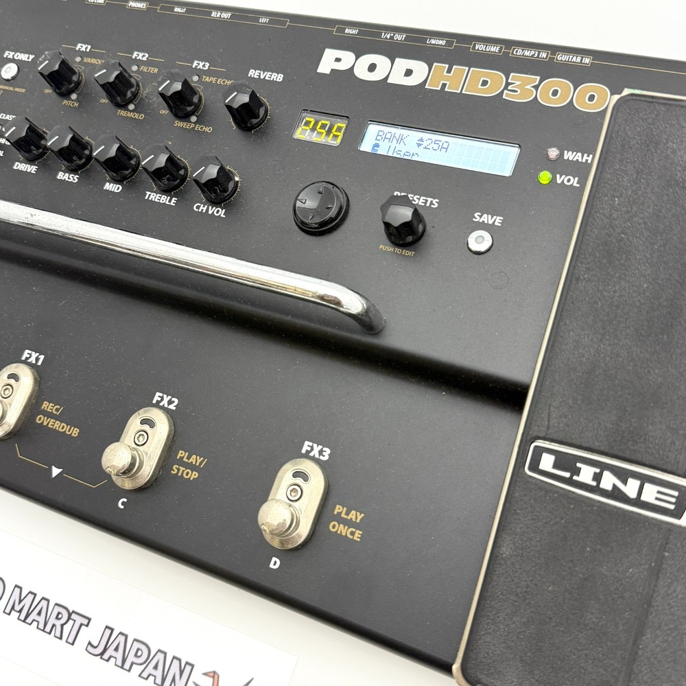 Line 6 Pod HD300 Multi-Effect Amp Modeler Pedal Board With Adapter #0200