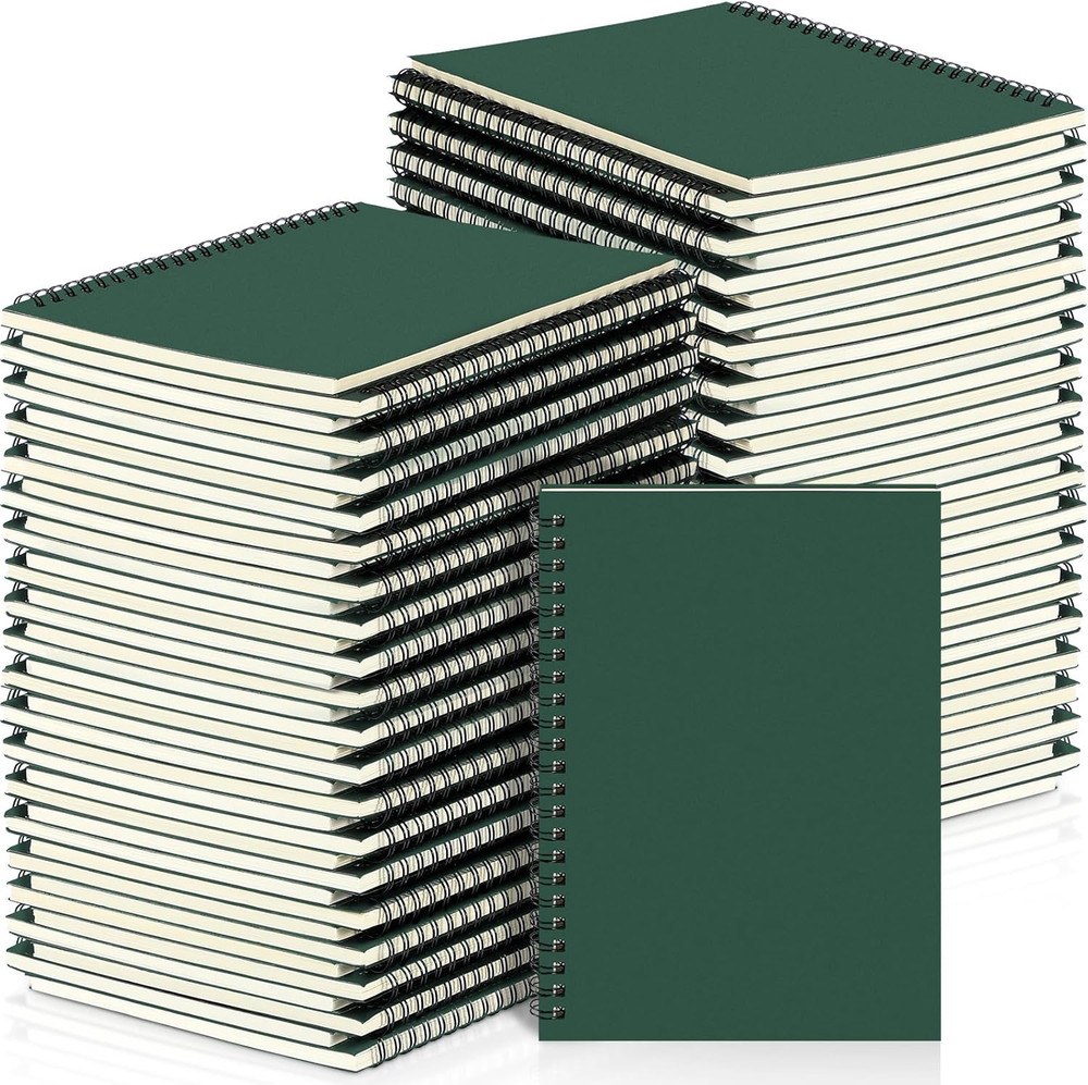 54 Pcs Spiral Notebook Bulk A5 Journal Lined 8.3'' X 5.5'' Writing Composition P
