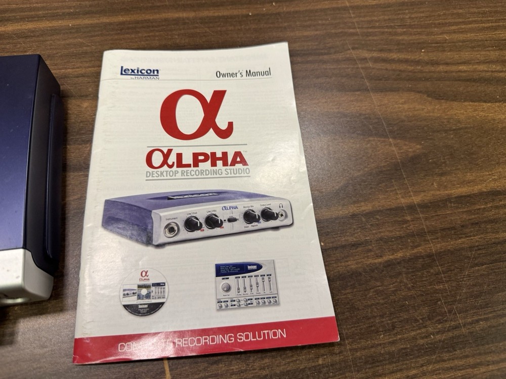 Lexicon Alpha USB Digital Recording Interface - LEXALPHAV - w/USB Cable