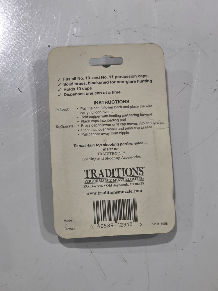 Traditions Field Capper # A1291 New!