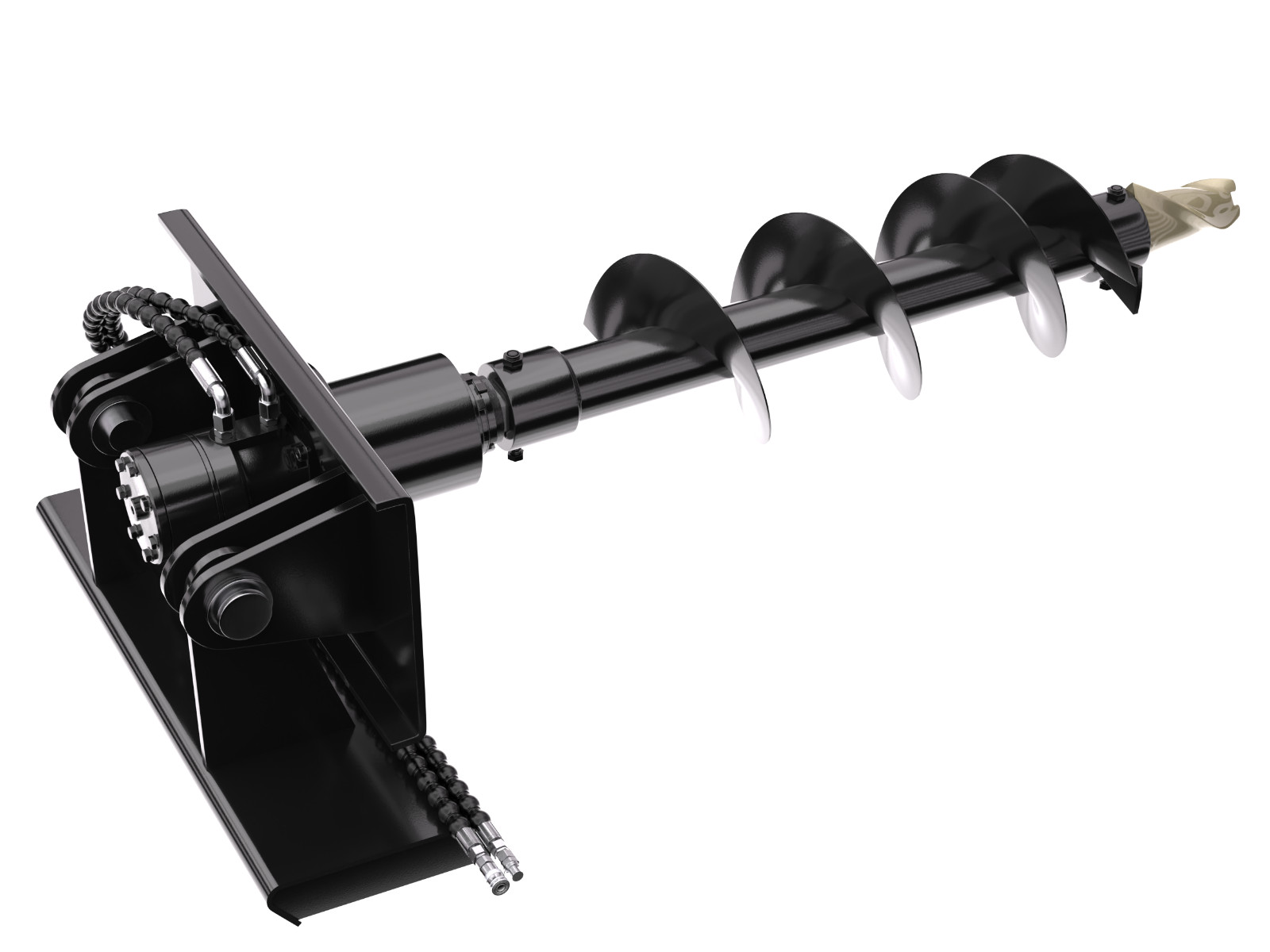 Hydraulic Auger 200mm Hole Diameter for Skid Steer Loader Hole Drilling USA New