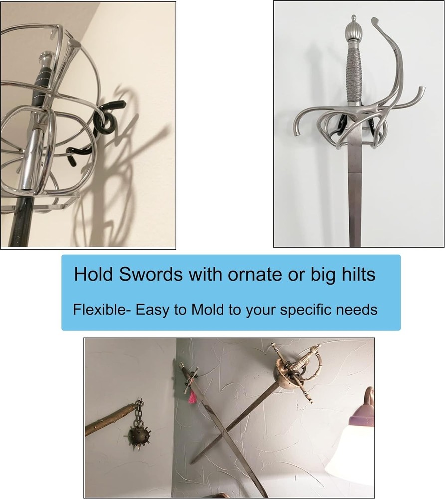 MINI Adjustable Sword , Wall Hook Display Hanger Wall Mount for Sword ,Dagger...