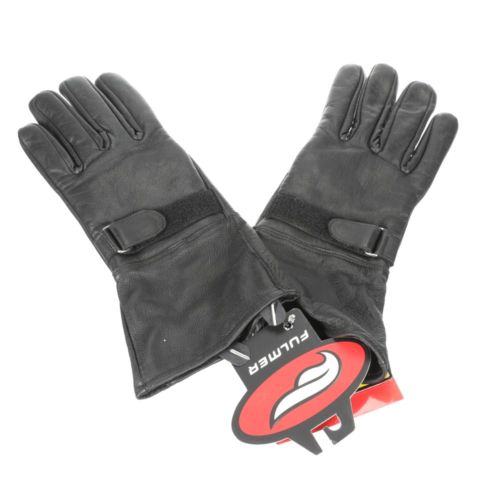 Fulmer Black Deerskin Gauntlet Gloves Medium