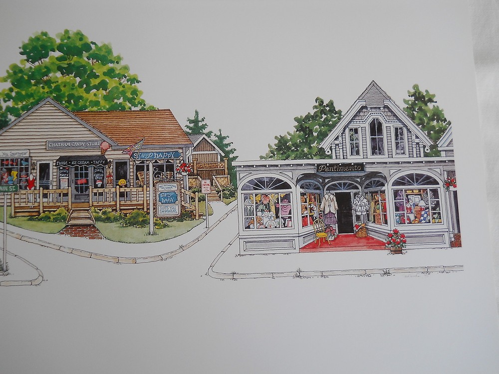 Main Street Chatham Cape Cod Lithograph Limited Edition Artist Signed #3