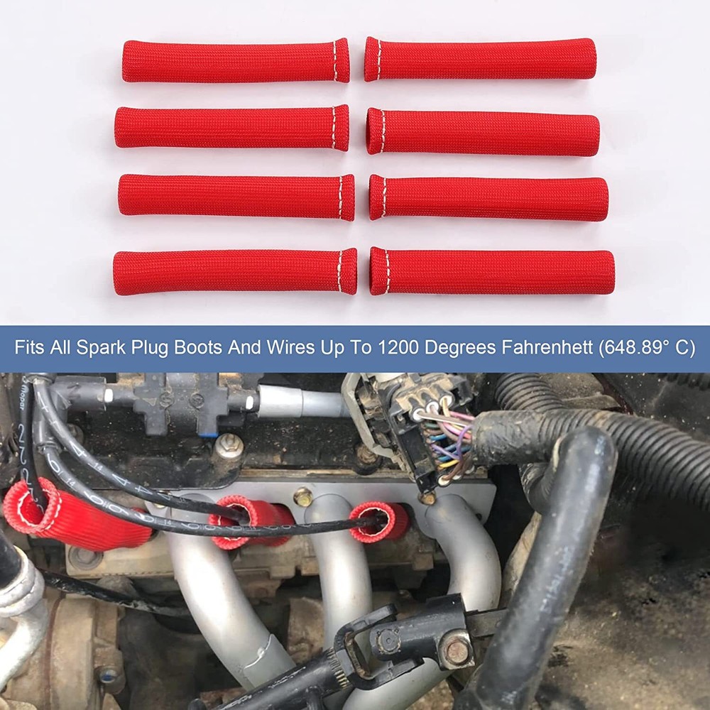 Engine Spark Plug Wire Separator Divider Wire Boots Protector Heat Sheild Sleeve