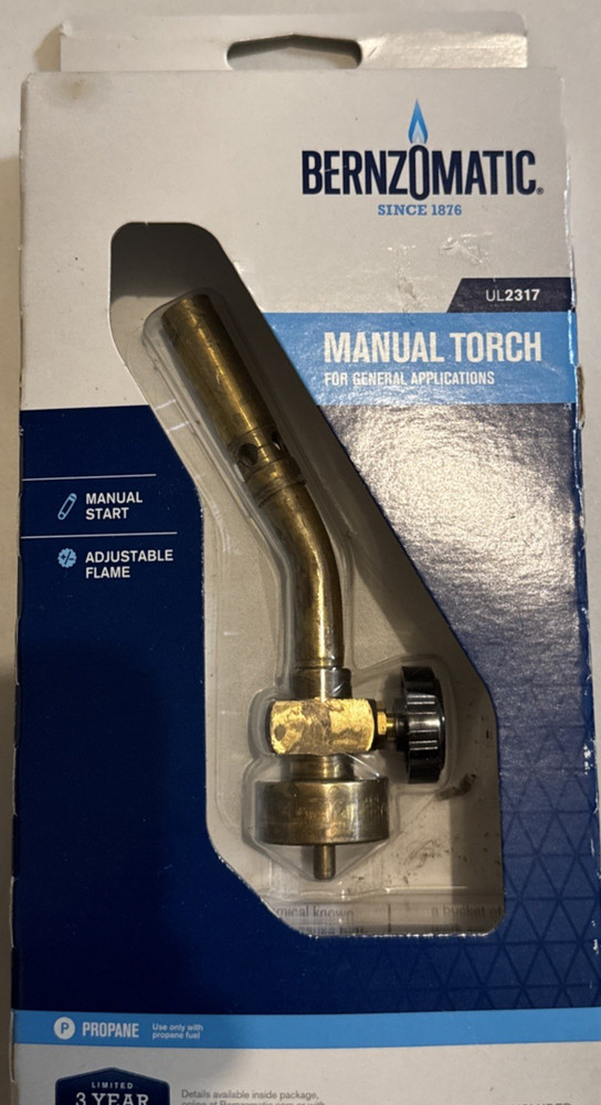 BernzOmatic Basic Use UL2317 Brass Pencil Flame Propane Torch Head