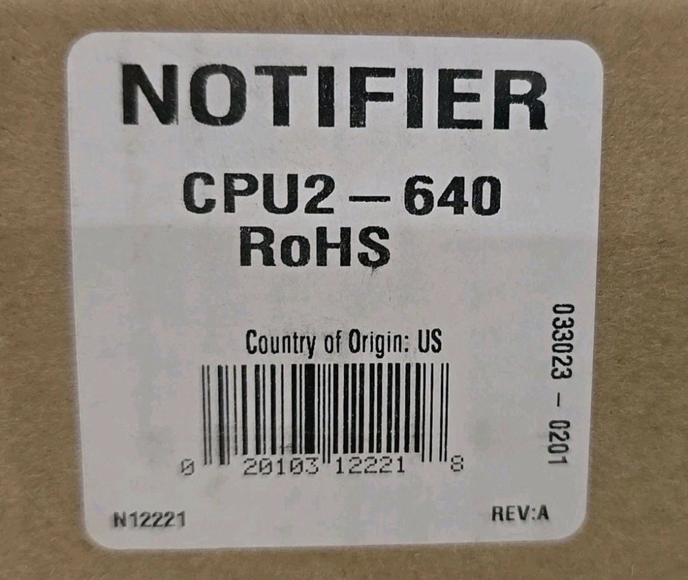 Notifier CPU2-640 Fire Alarm Signal Control Panel