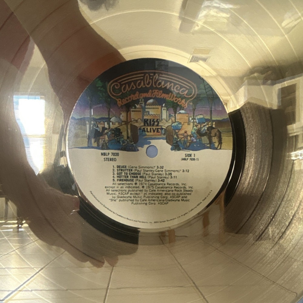 KISS Alive 24kt Gold Plated Framed Record with Certificate of Authenticity