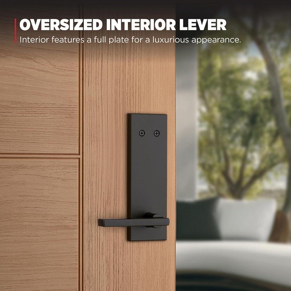 Caerus Matte Black Door Lock Handle & Deadbolt Set with Microban Protection