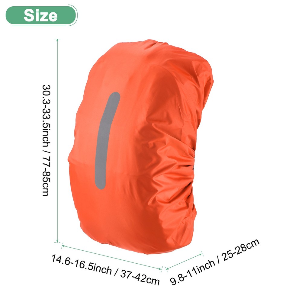 75L-85L Backpack Rain Cover with A Vertical Reflective Strap [Orange]