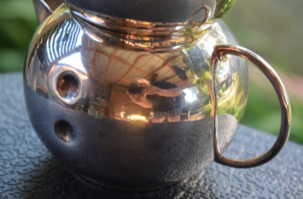 Vintage Silver Plated Snowman 3 piece Stackable Cream and Sugar