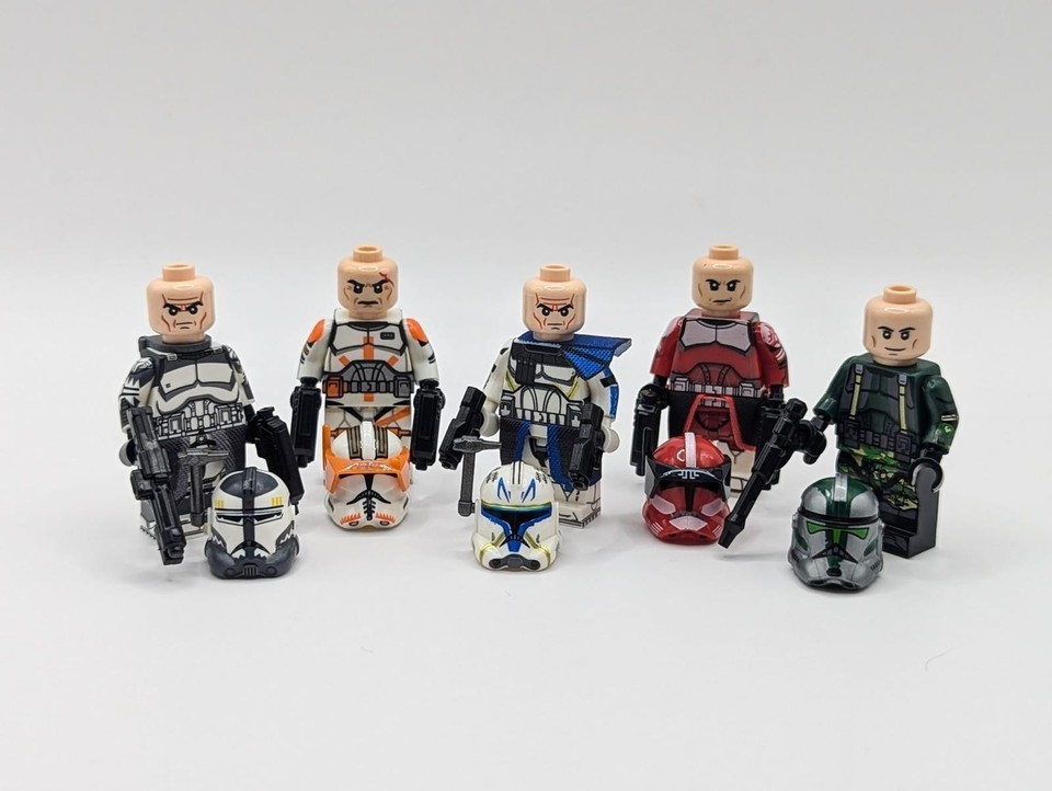 Star Wars Clone Commanders Minifigures Fox Cody Wolffe Rex Gree Clone Wars