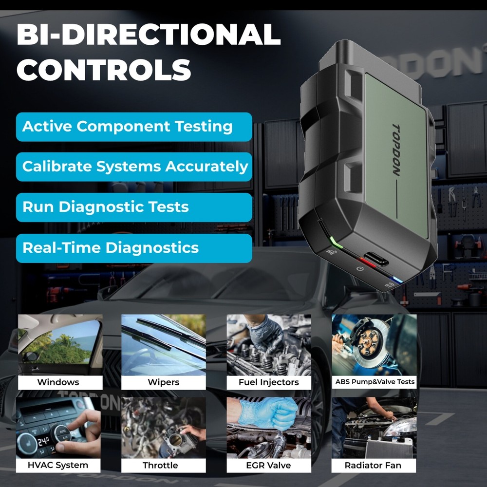 2025 TOPDON Topscan PRO Bluetooth OBD2 Scanner Key Fob Programming Bidirectional