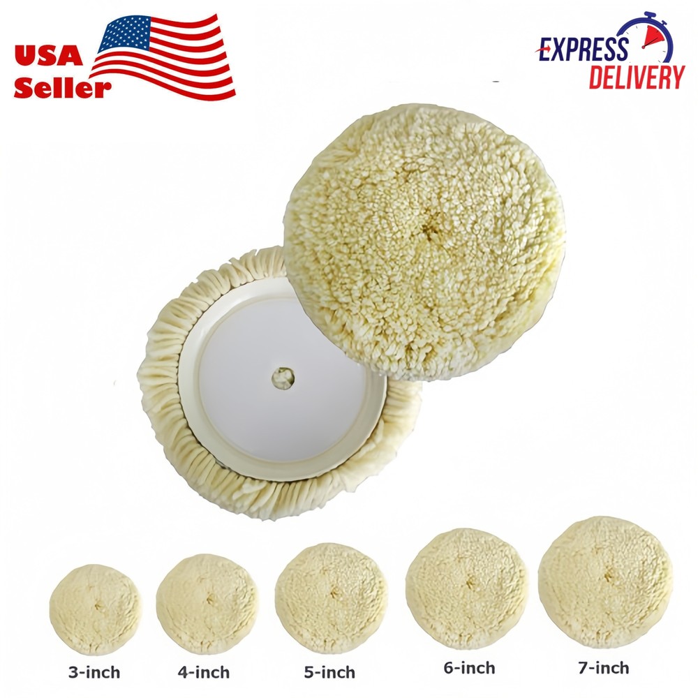 3"-7 wool buffing pads Hook Loop Compound Cutting pad Polishing Pad For Car Boat