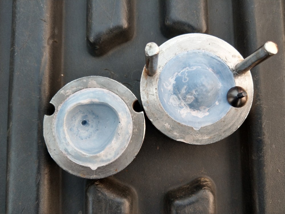 Aluminum iris button for prosthetic eye, ocularist, ocularistry, corneal button
