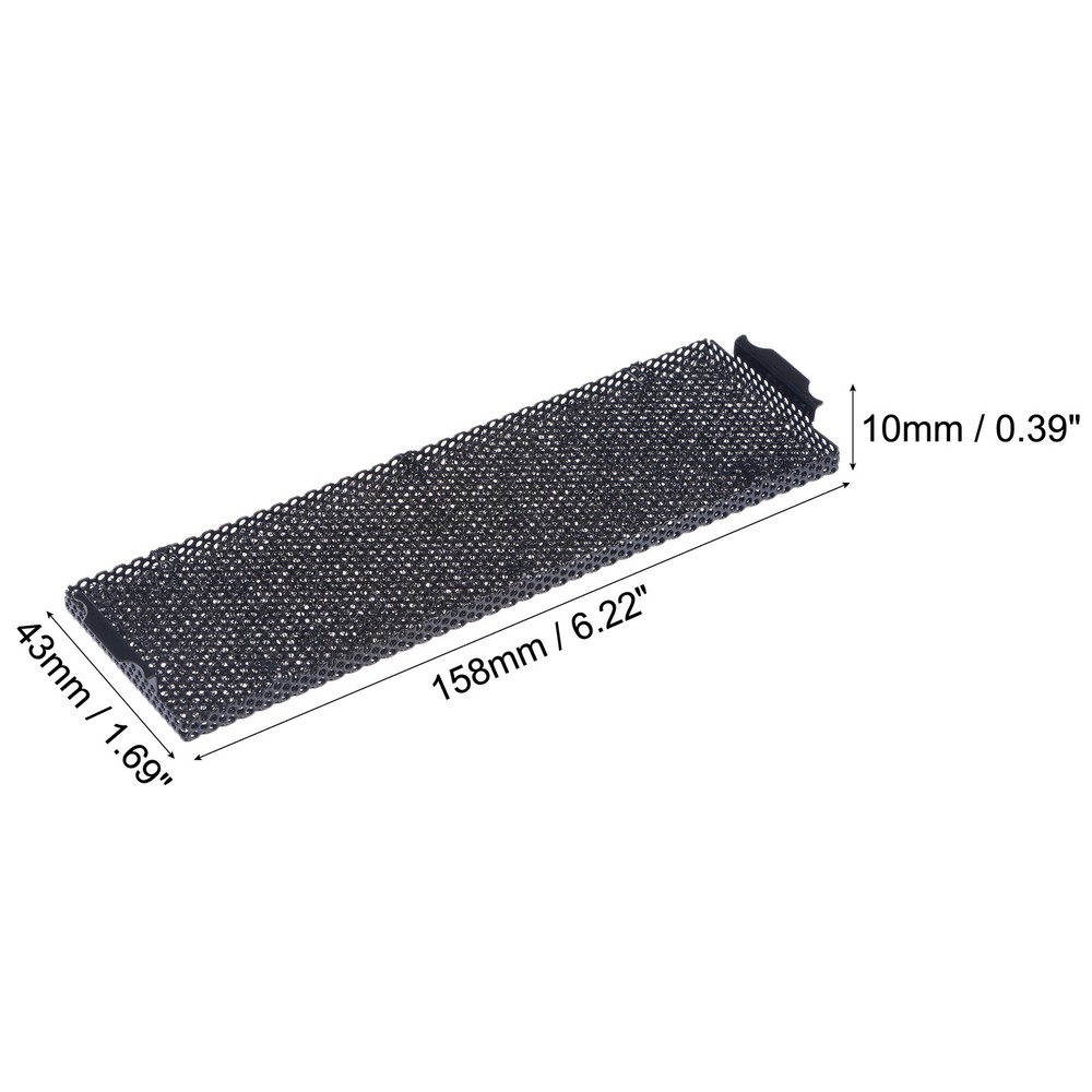 2 x Computer Dust Screen with Sponge for PC Case Airflow and Dustproof Black