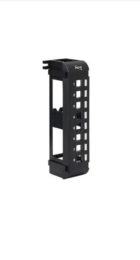 Icc IC107BP8VB Patch Panel, Blank,vertical,8-port Flush
