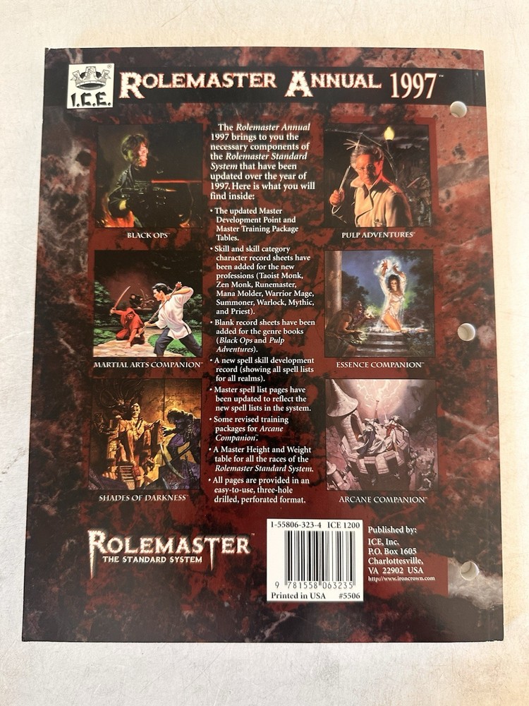ICE Rolemaster 3rd Ed Annual 1997 #5506