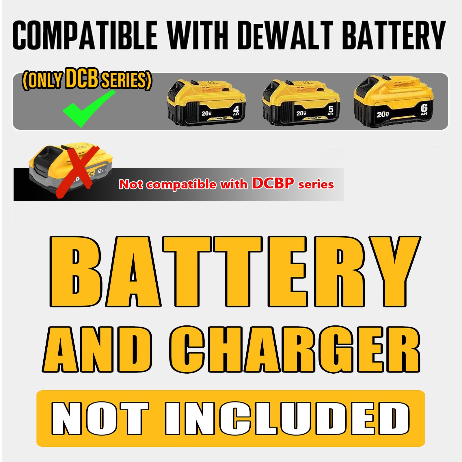 For Dewalt 20V MAX Battery Cordless Turbine Leaf Blower Compact Handheld Blower