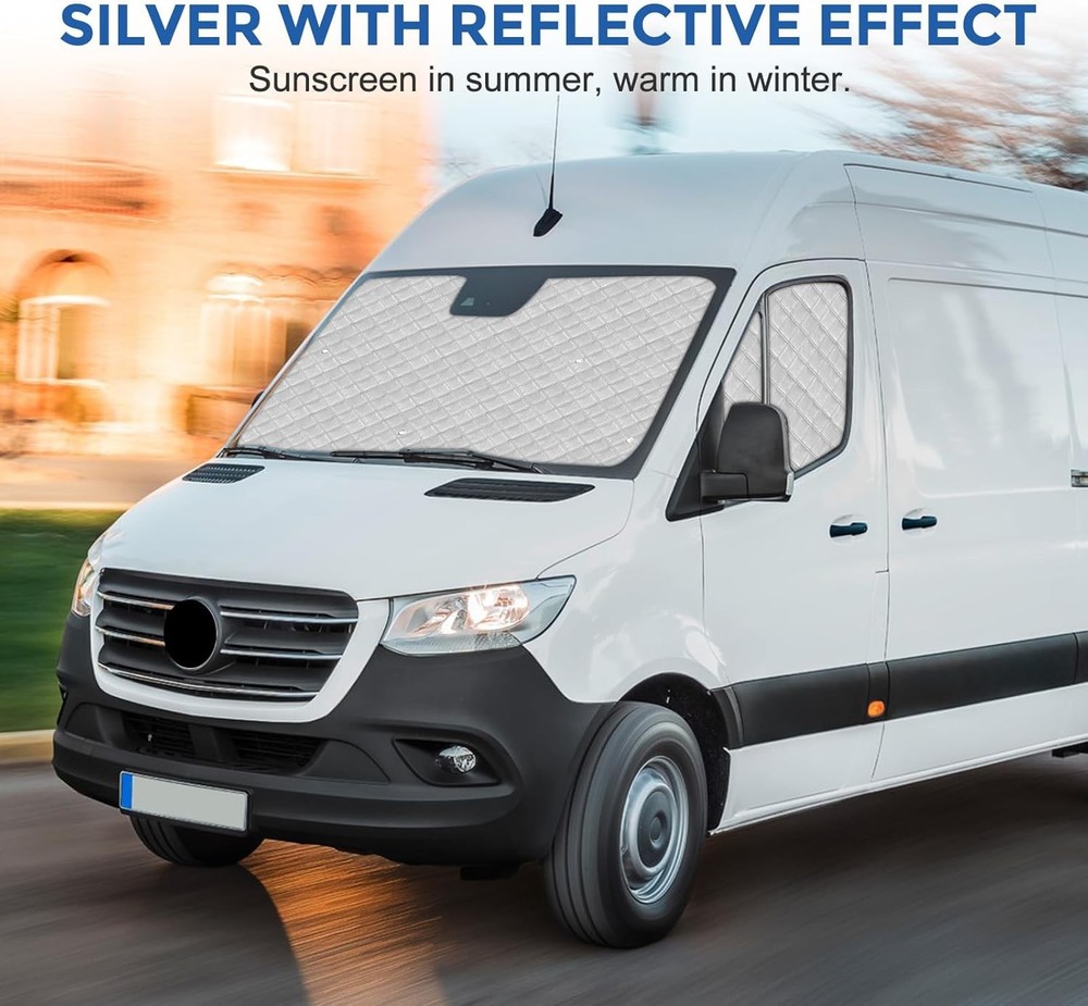 Sprinter Sun Shade 2019-2023 | 3-Piece Van 3Set- Sprinter, Silver