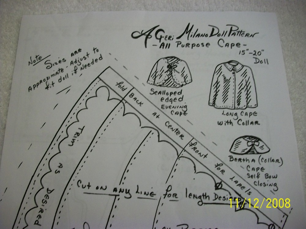 4 GERI MILANO CAPE PATTERNS