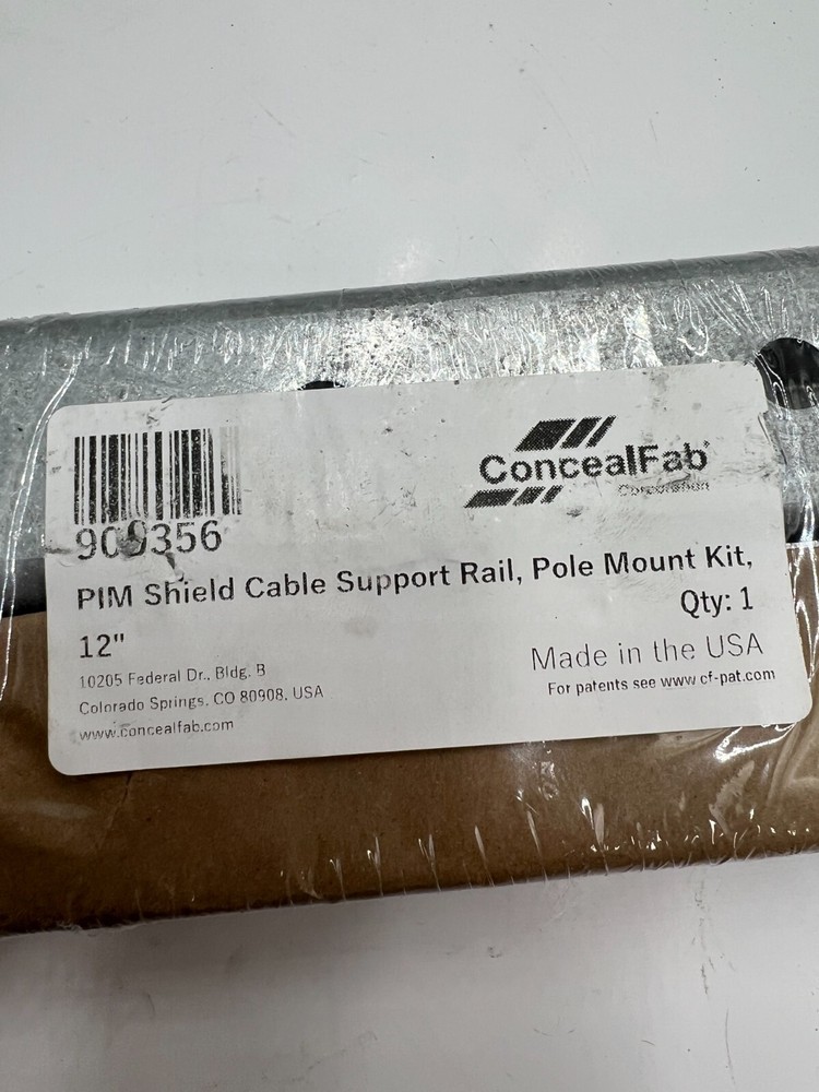 ConcealFab PIM Shield Cable Support Rail, Pole Mount 12 inch, 900356