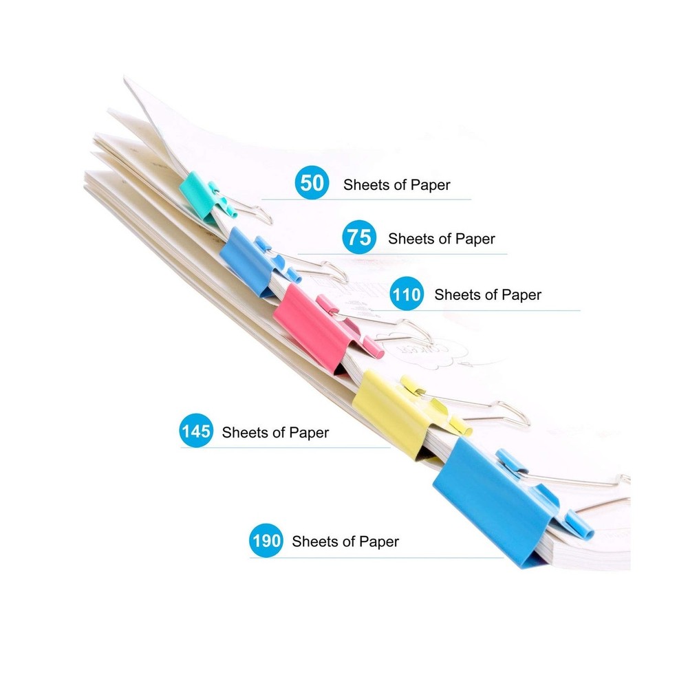 Binder Clips - Assorted Sizes 100 Count, X Large, Large, Medium, Small, Mini ...
