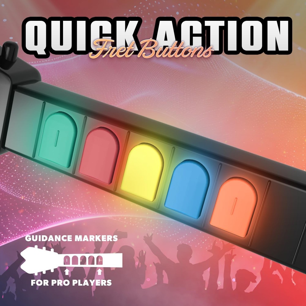 Hyperkin - Hyper Strummer - Wireless Wii Guitar Controller with Strap - White