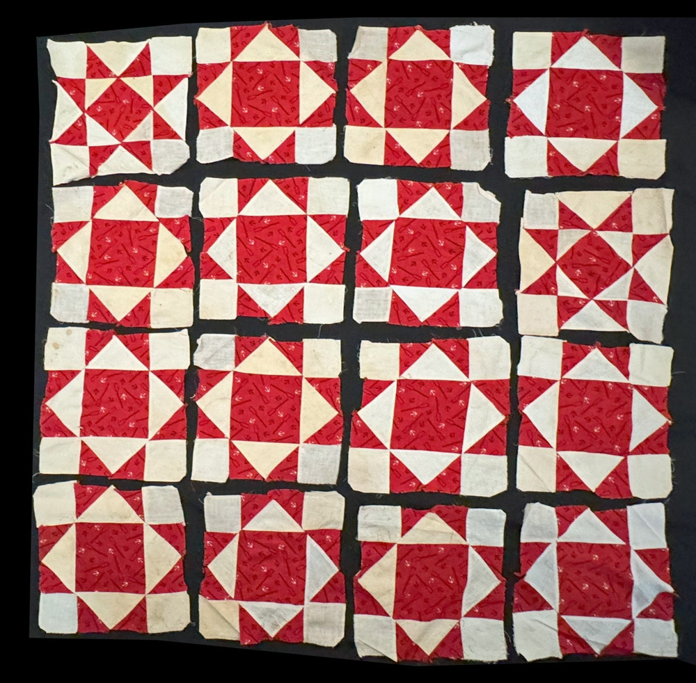Antique 1880 Nautical Quilt Blocks