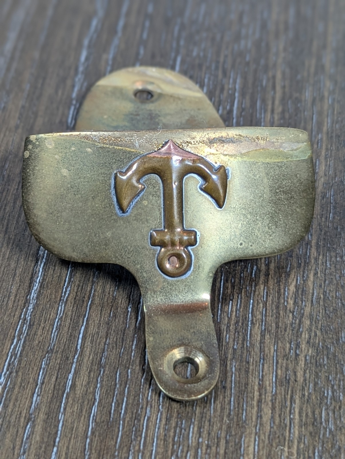 VTG Nautical Brass Bottle Opener Maritime Anchor Emboss Design Wall Mount Sail