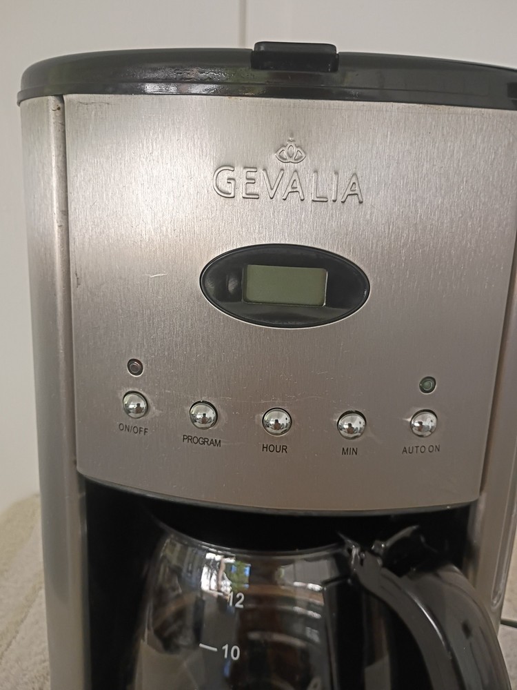 Gevalia 12-Cup Electric Coffee Maker Model CM500 Programmable Black/Stainless